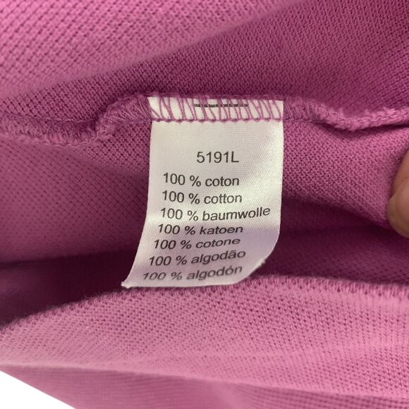 Lacoste Bundle Polo Shirt XL Purple & Gray Short Sleeve Classic Fit Cotton Croc - Picture 9 of 11